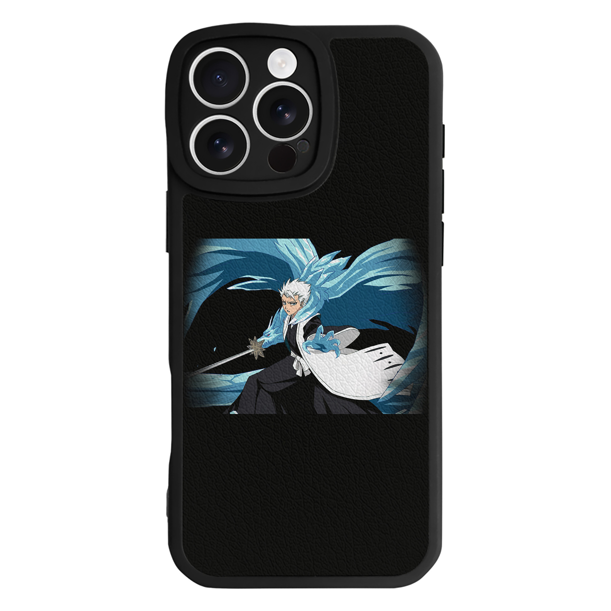 （画像用） ブリーチ 日番谷冬獅郎（ひつがや とうしろう） BLEACH Hitsugaya Toushirou 【iPhone 16シリーズ対応】シリコンスマホケース（レザー調） 材質：シリコン